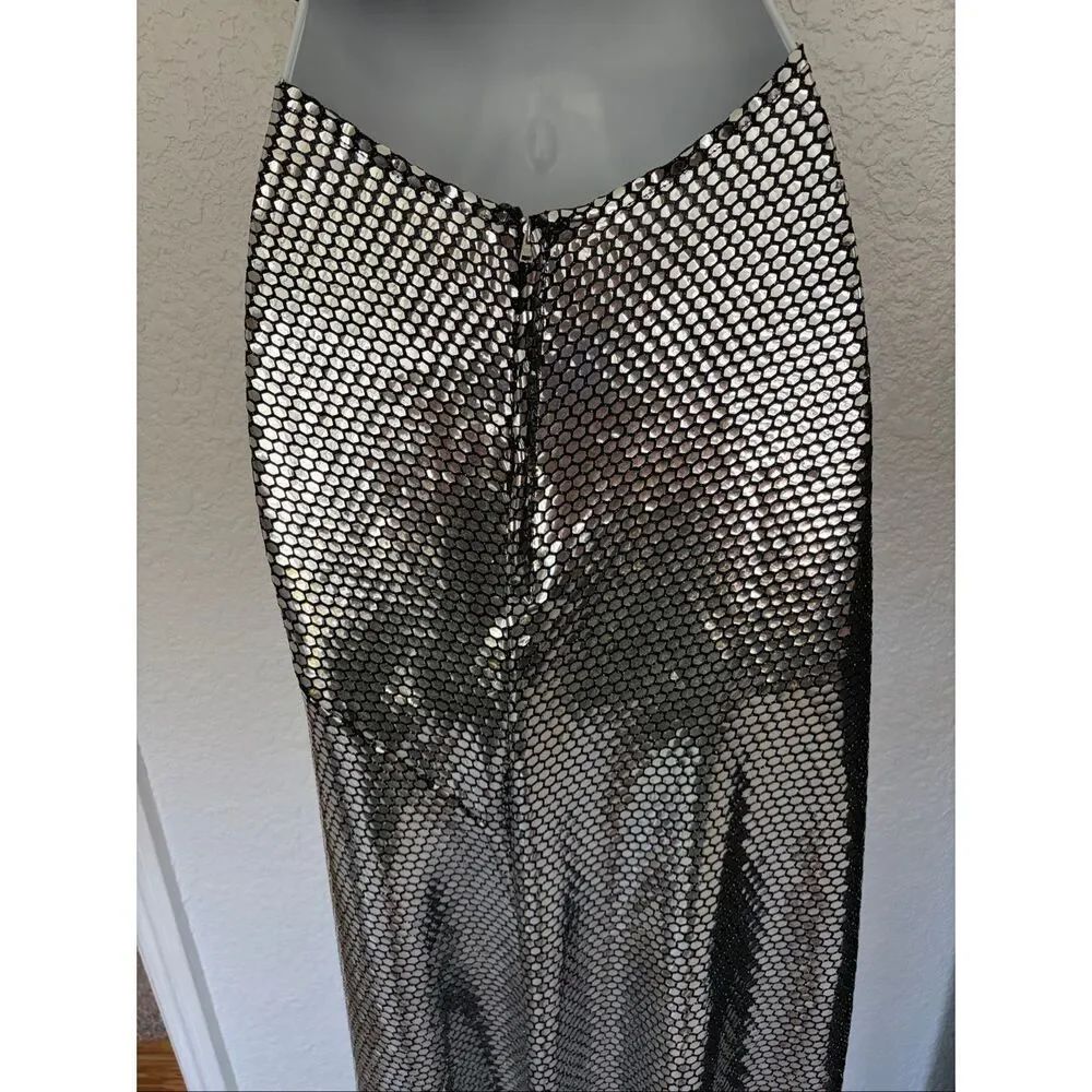 Sid Neigum Disco Tripple Loop Dress In Mirrored Silver Size S — image 8 of 8